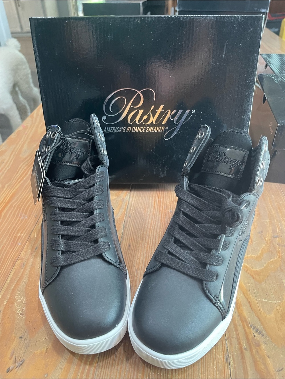 Pastry Black High-Top Sneakers with White Sole